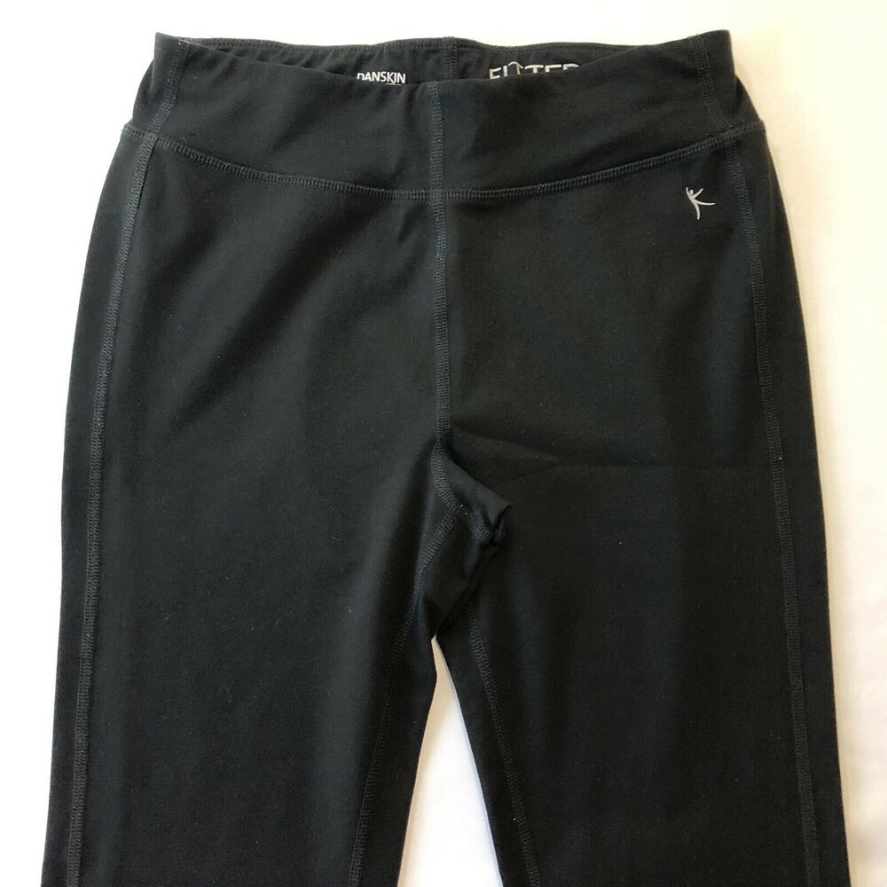 Danskin Ankle Leggings Women S Black Skinny Yoga Stretch Athleisure Coin Pocket